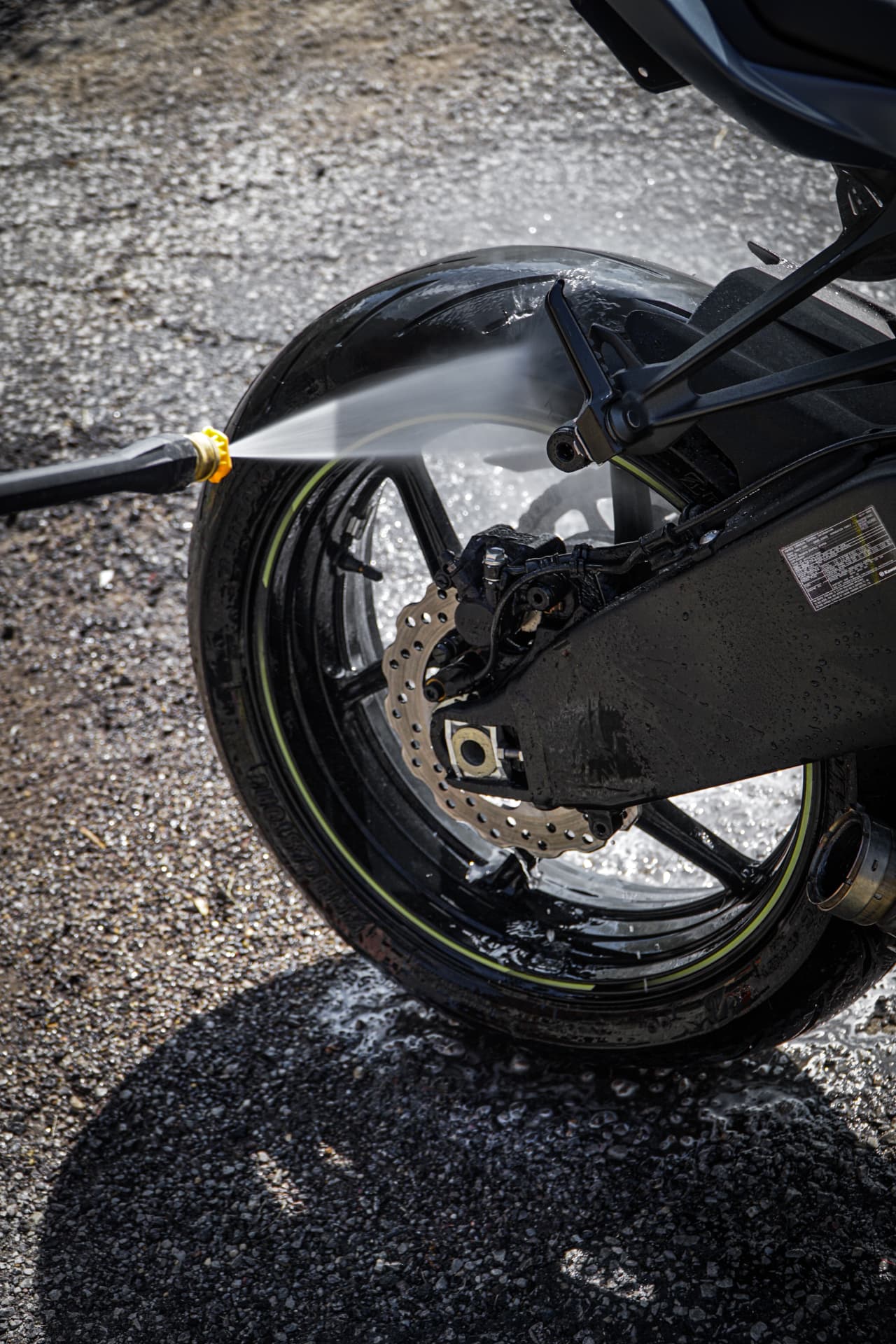 Sportbike Wheel Rinse